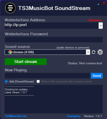 SoundStream tool to stream soundcard or process audio