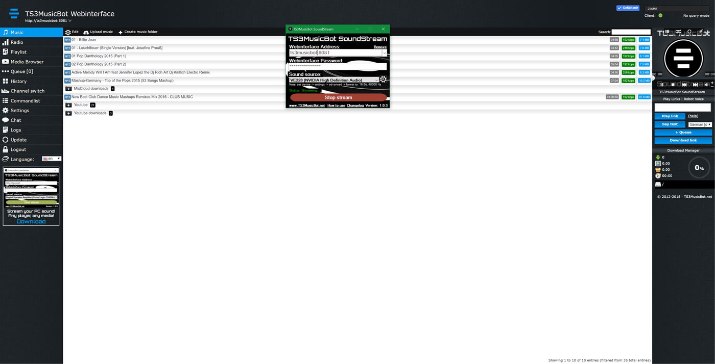TS3MusicBot - Music for TeamSpeak and Discord Server!