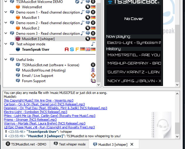 Reproducere Juice timeren TS3MusicBot - Music for TeamSpeak and Discord Server!