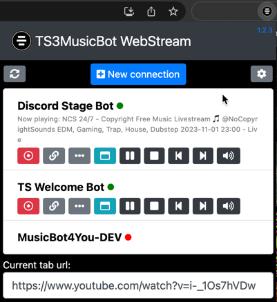 WebStream Chrome/Edge browser exension